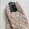 Wholesale popcorn long feather yarn knittede cosy socks warm home socks women socks 