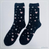 Wholesale women feather yarn star and moon cosy socks home socks 