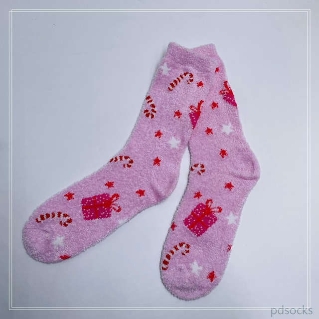 Wholesale long feather yarn Cosy Socks Home Socks fuzzy sock gift 