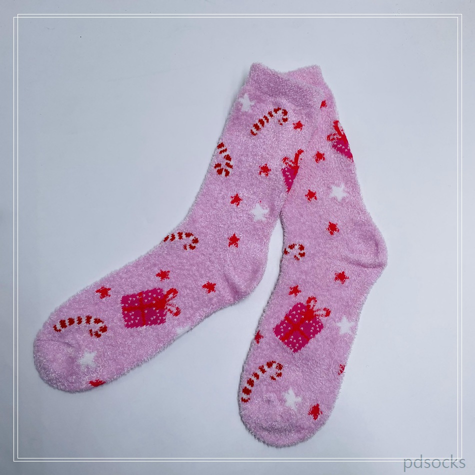 Wholesale long feather yarn Cosy Socks Home Socks fuzzy sock gift 