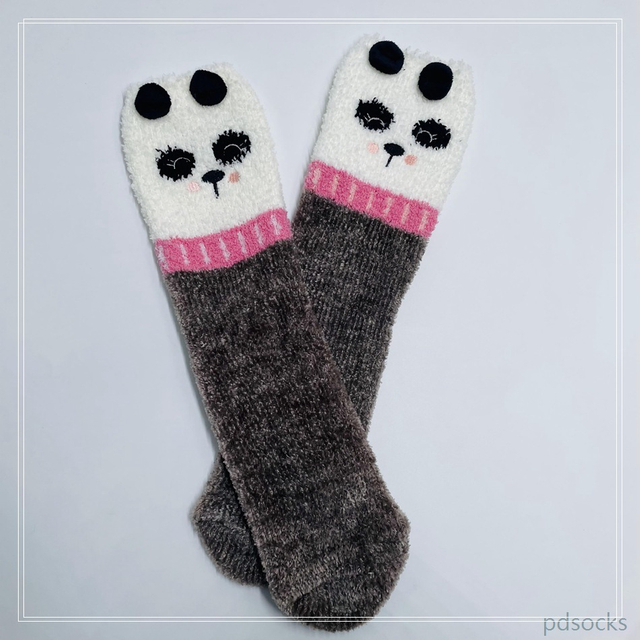 Wholesale long chenille yarn Cosy Socks Home Socks fuzzy sock panada