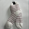 Wholesale lurex and shenille yarn stripe Knitted Slipper Home Socks Cosy Double Layer Thick Warm Sock