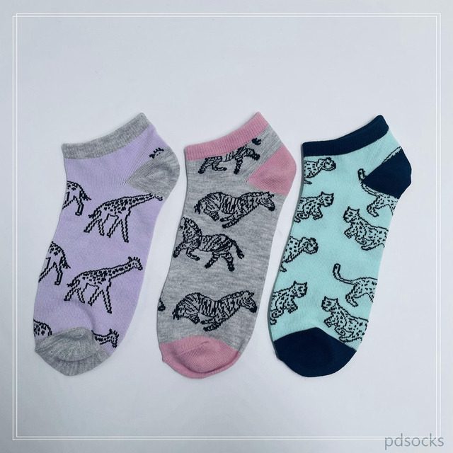 Wholesael Girls animal Ankle Socks Ankle Sock Sport Cotton Socks 3PK 
