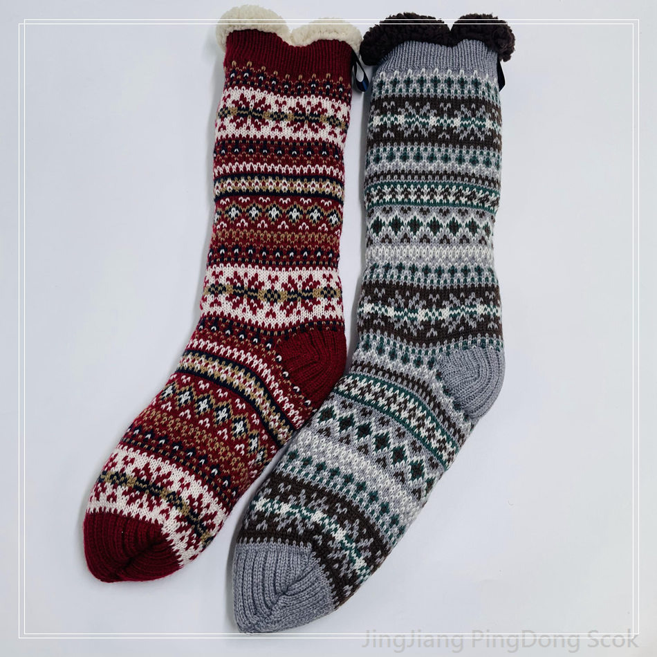 Wholesale Cotton fleece non - slip floor socks home sock cotton fleece socks 