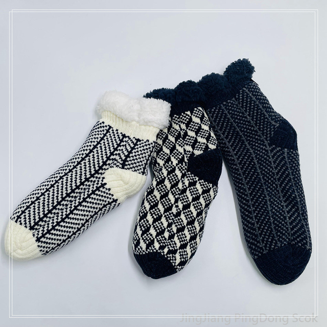 Wholesale chenille Cotton fleece non - slip floor socks home sock cotton fleece socks low cut floor sock 