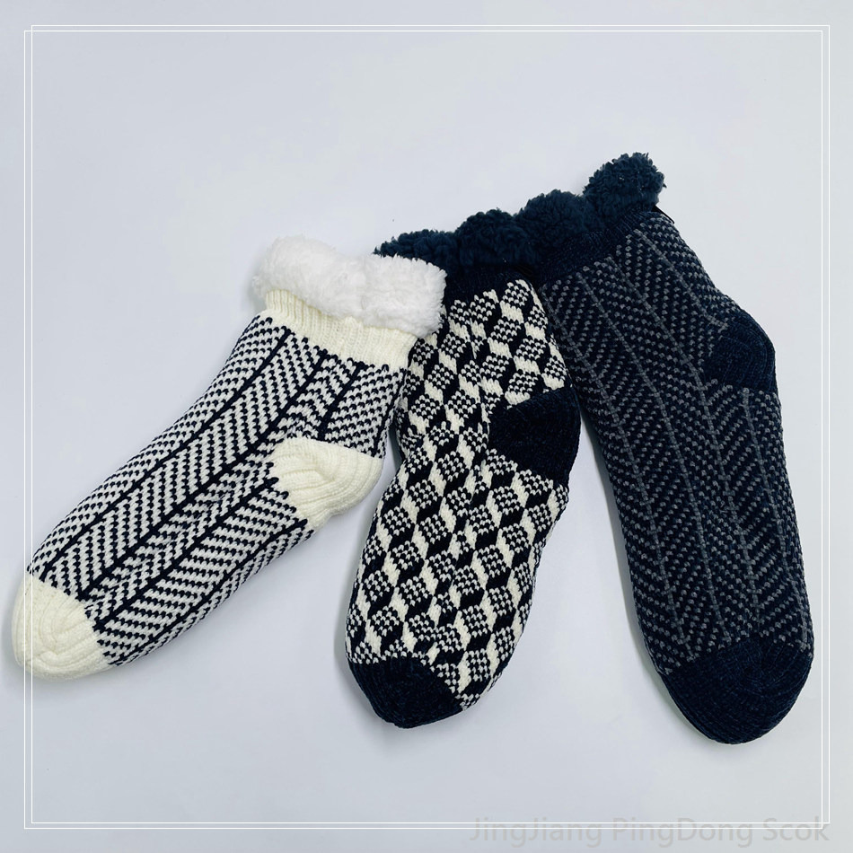 Wholesale chenille Cotton fleece non - slip floor socks home sock cotton fleece socks low cut floor sock 