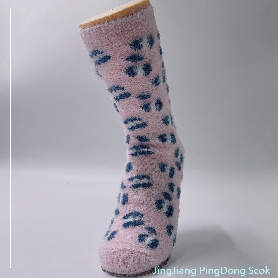 Wholesale fleece cosy sock knitted cosy socks fashion warm women sock 