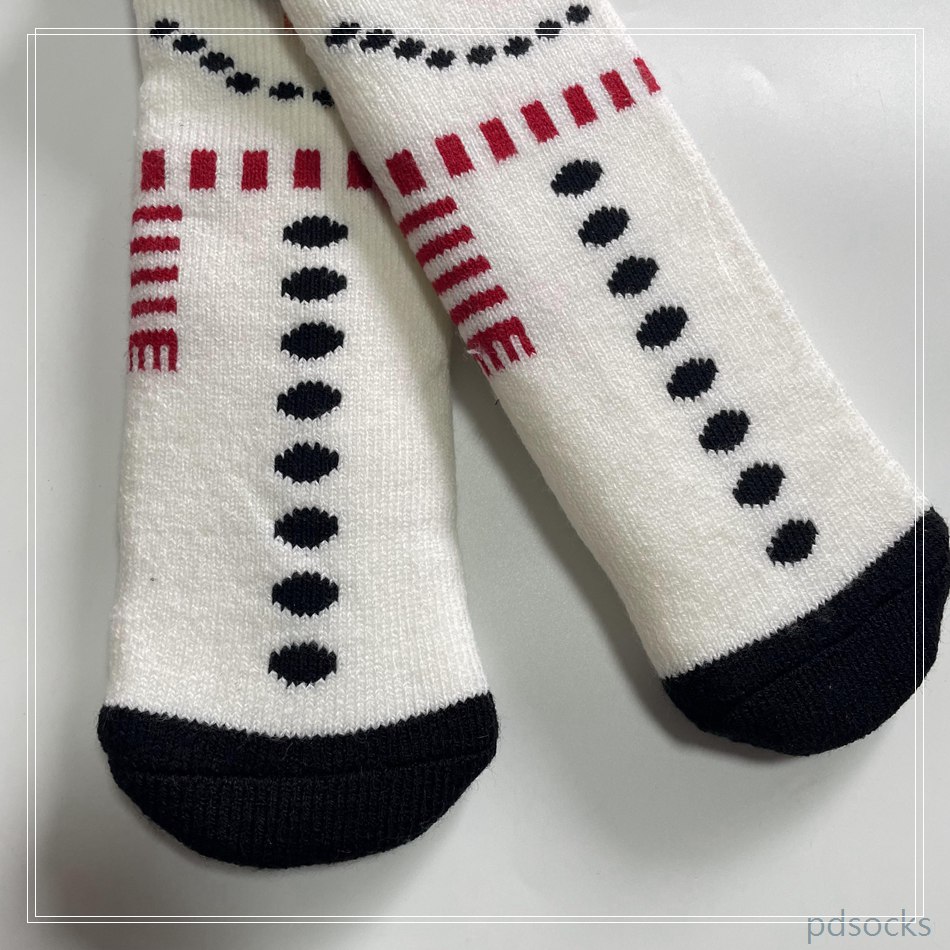 Wholesale thick fleece cosy knitted home socks snowman Cosy Double Layer Floor Socks Hot sale 