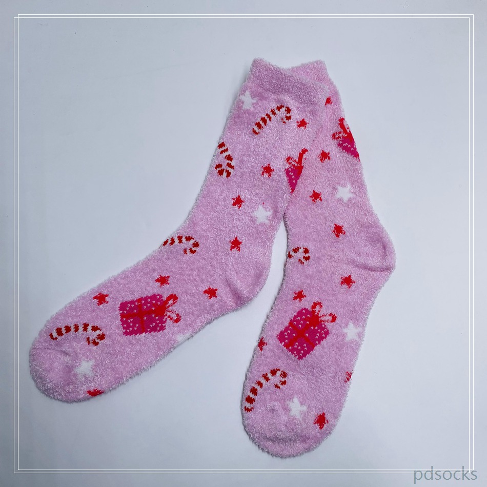 Wholesale long feather yarn Cosy Socks Home Socks fuzzy sock gift 
