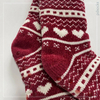 Wholesale chenille yarn socks knitted home socks snowman Cosy Double Layer Floor Socks