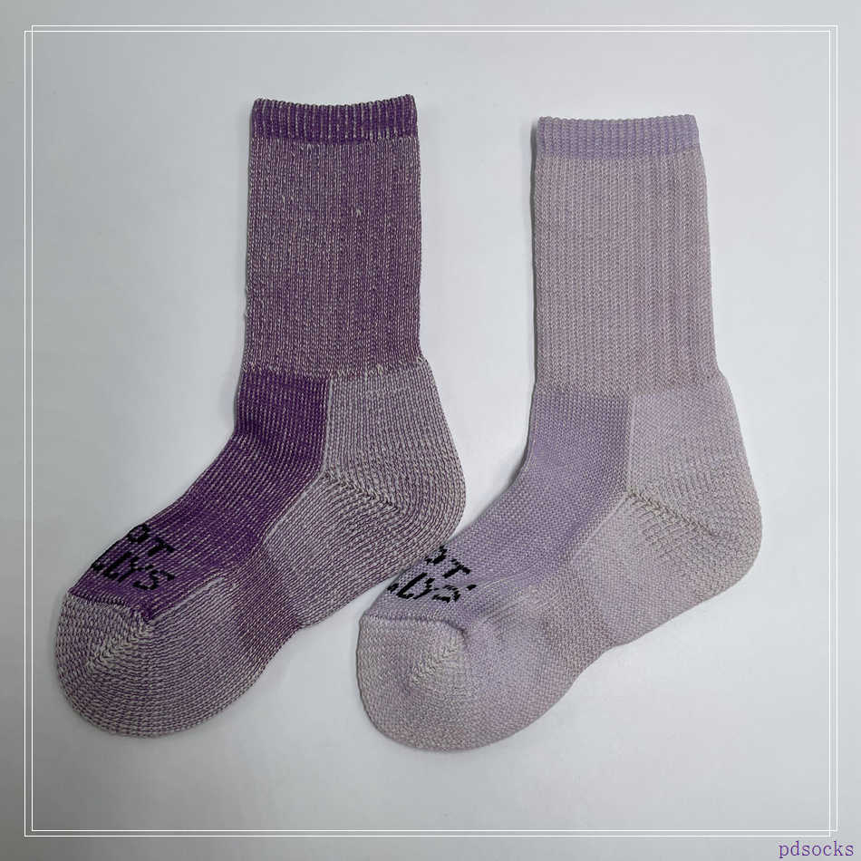 Hot Sale High Quality Reverse Knitted Sock Kids Purple Wool Socks Factory Purple 