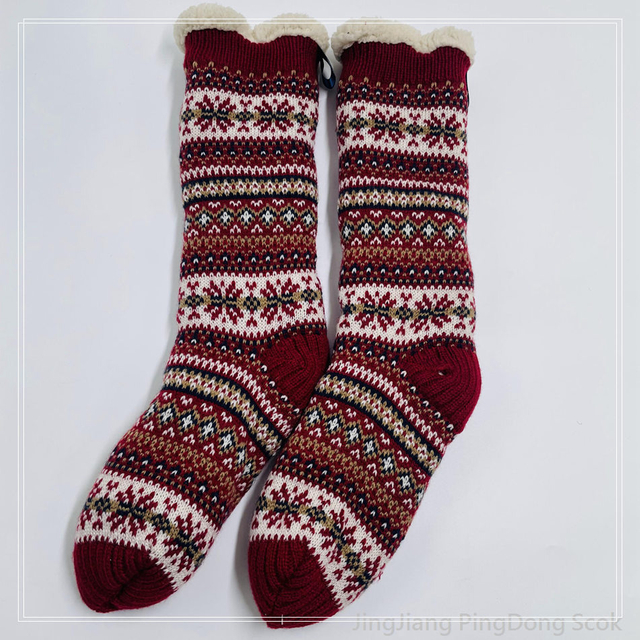 Wholesale Cotton fleece non - slip floor socks home sock cotton fleece socks 