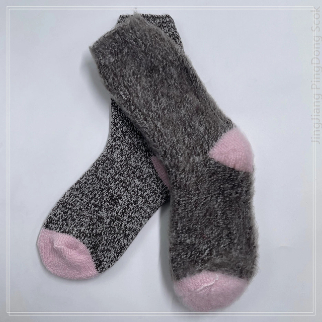 Wholesale fleece - lined socks warm and comfortable cosy sock fancy yarn knitted socks pile-lined sock