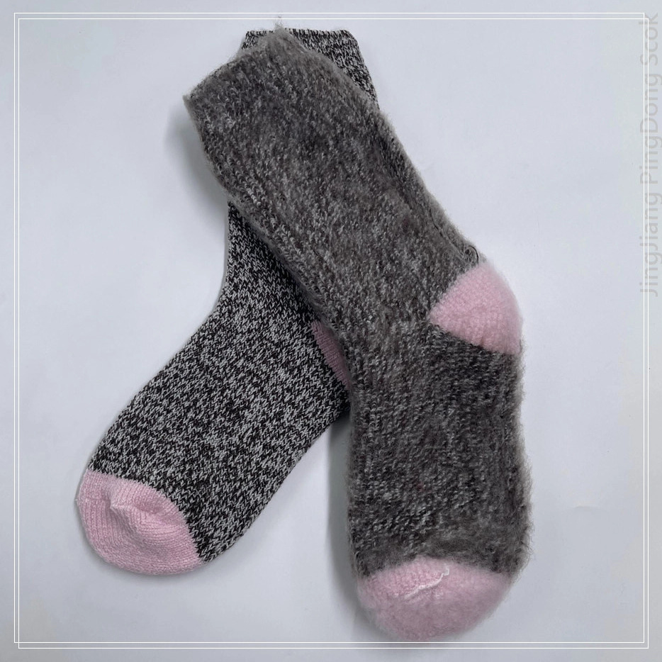 Wholesale fleece - lined socks warm and comfortable cosy sock fancy yarn knitted socks pile-lined sock