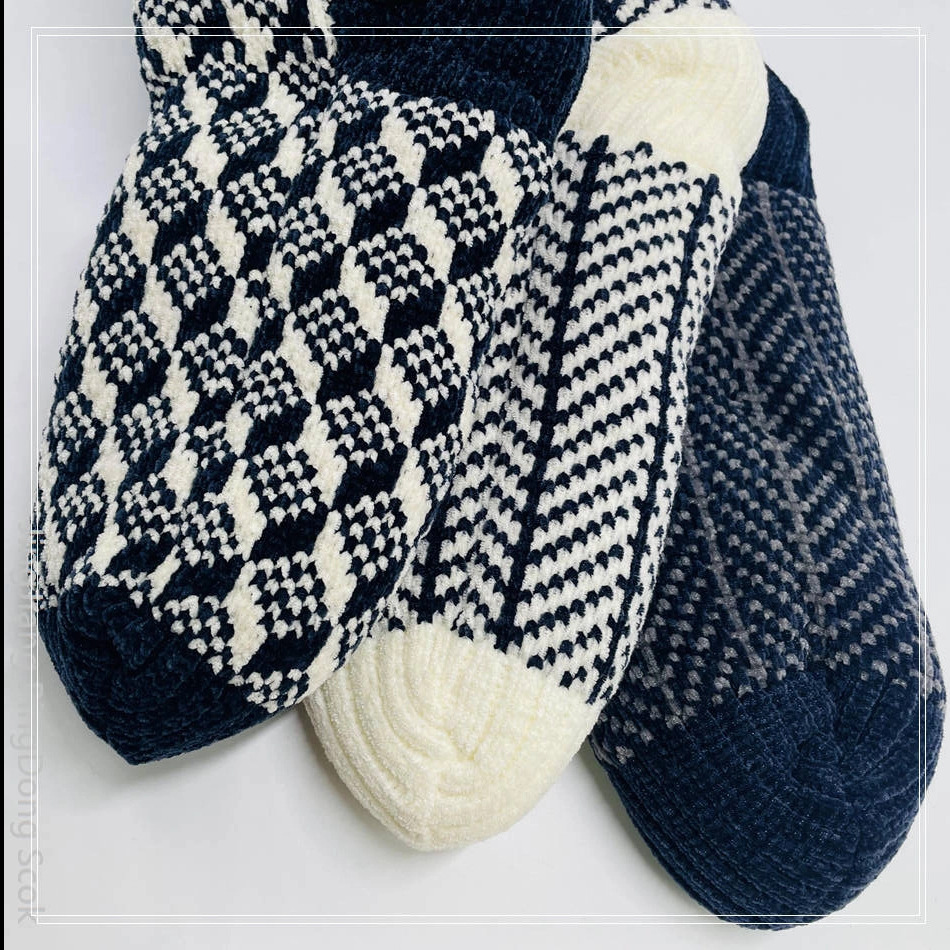 Wholesale chenille Cotton fleece non - slip floor socks home sock cotton fleece socks low cut floor sock 