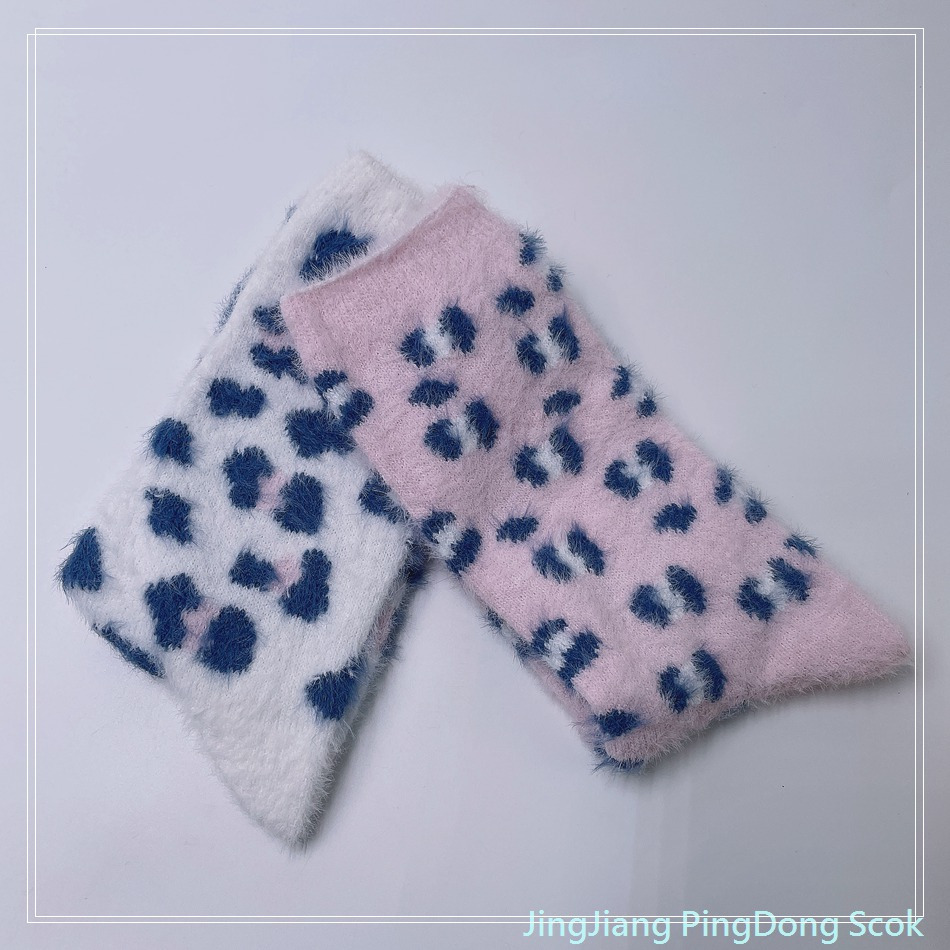 Wholesale fleece cosy sock knitted cosy socks fashion warm women sock 