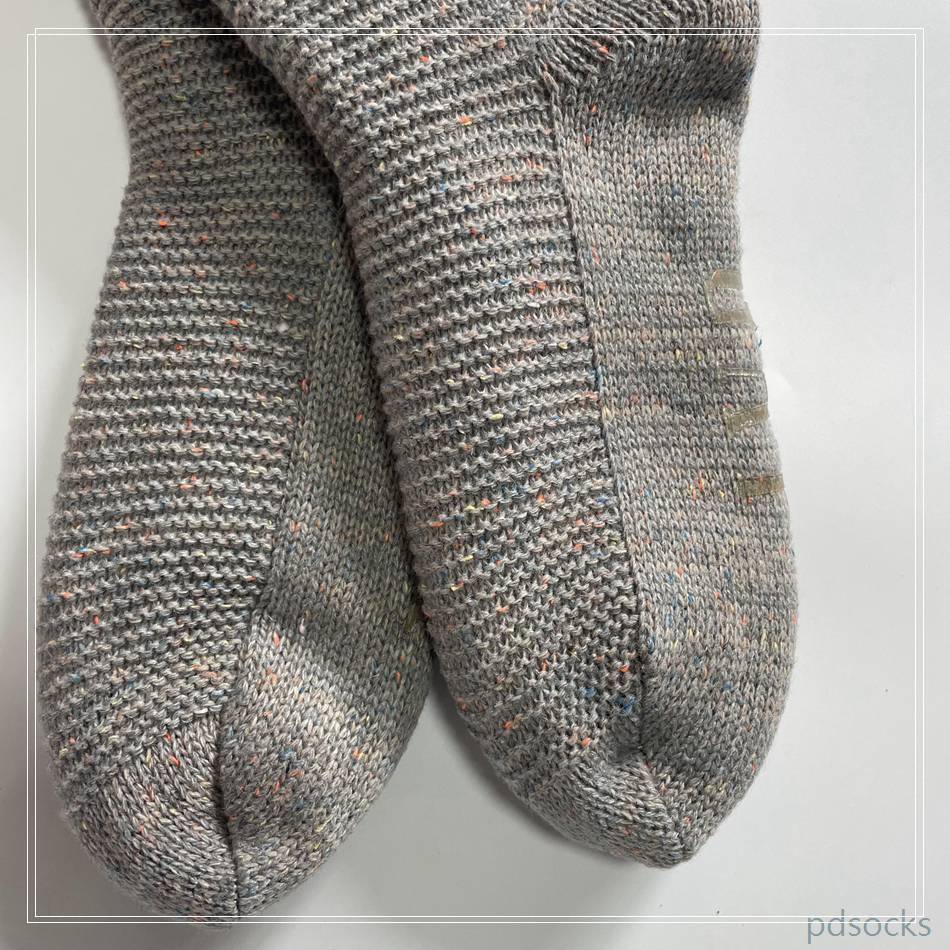 Wholesale color gray yarn cosy Knitted Slipper Home Socks Cosy Double Layer Thick Warm Sock cosy sock 