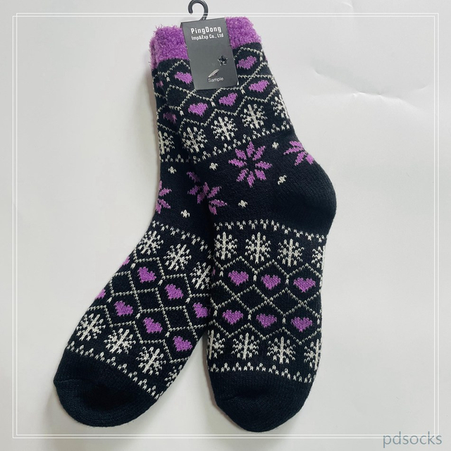 Wholesale double layer knitted home socks accept customized 
