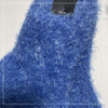 Custom and wholesale long feather yarn knitted women socksfleece cosy sock 