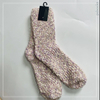 Wholesale popcorn long feather yarn knittede cosy socks warm home socks women socks 