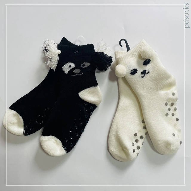 Wholesale double layer kids home socks knitted socks