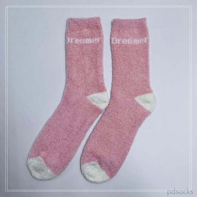 Women star Fluffy Socks Feather Yarn Cosy Sock Home Sock