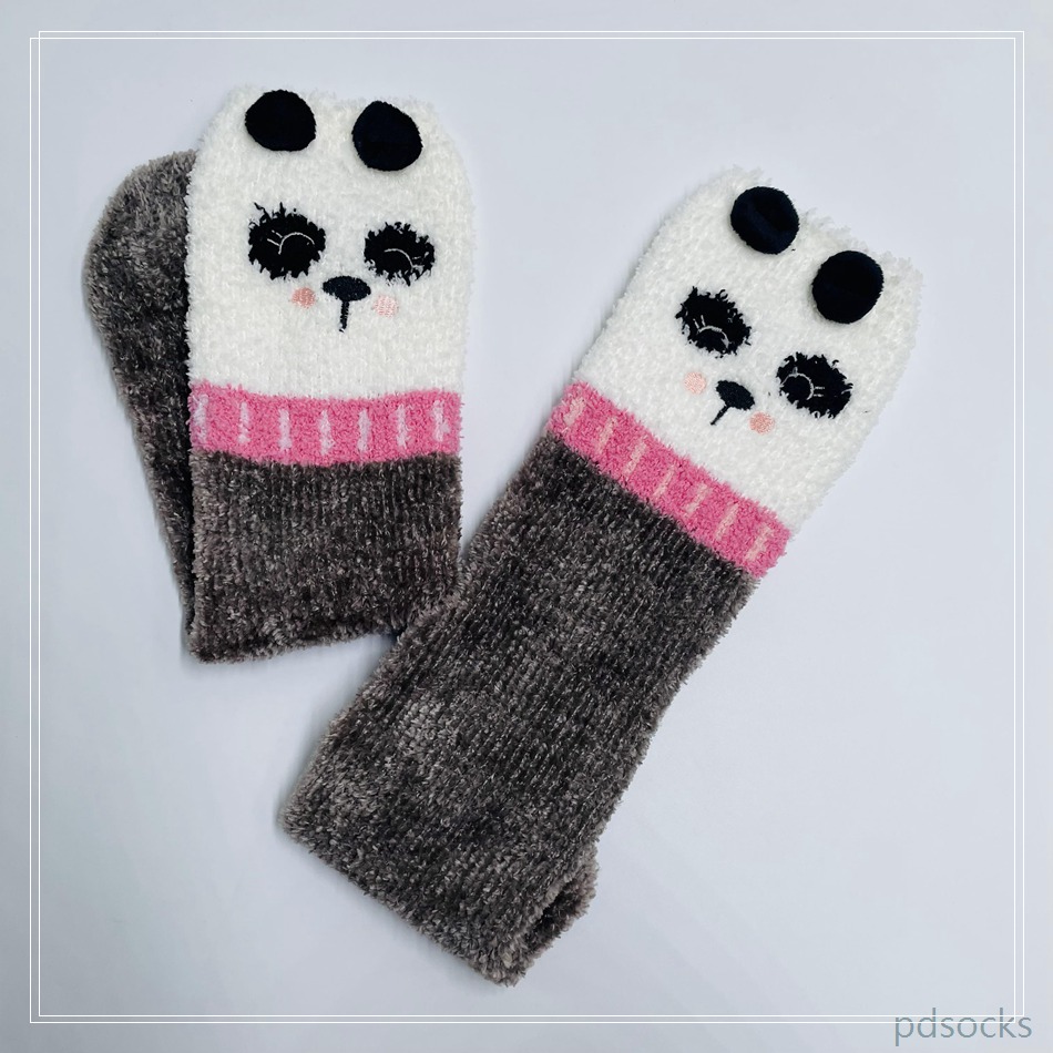 Wholesale long chenille yarn Cosy Socks Home Socks fuzzy sock panada
