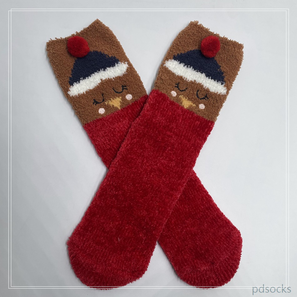 Wholesale super soft microfiber yarn and chenille Cosy Socks Home Socks fuzzy sock cozy sleep socks