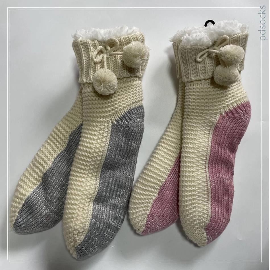 Wholesale Knitted Slipper Home Socks Cosy Double Layer Thick Warm Sock 