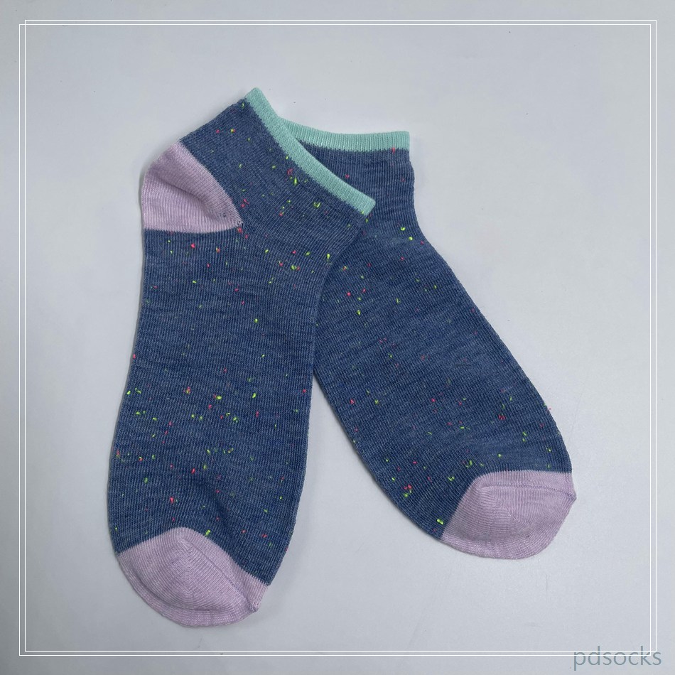 Wholesael girls ankle sport cotton socks fanshion color dots yarn cotton socks 
