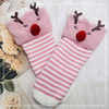 Wholesale sherpa thick cotton lining slipper socks Series with fringe 3D cartoon 