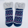 Wholesale cat thick cotton lining slipper socks Series with fringe 3D cartoon non-slip floor sock 