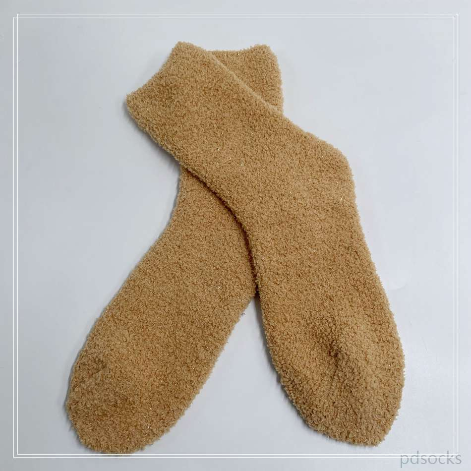 Wholesale Microfiber Cosy Sock Home Sock with Shiny Threads Super Soft Cosy Sock 