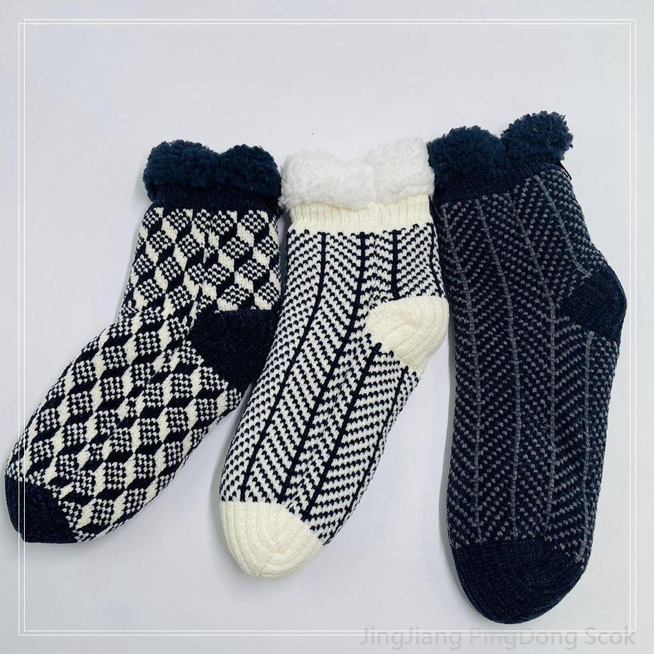 Wholesale chenille Cotton fleece non - slip floor socks home sock cotton fleece socks low cut floor sock 