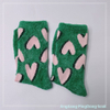 Wholesale hot sale long feather yarn cosy sock heart design home sock fashion women