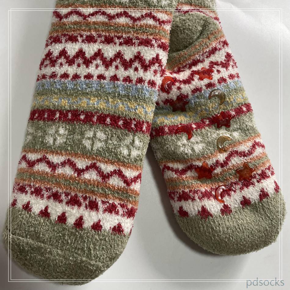 Wholesale thick winter home socks cosy knitted home socks snowman Cosy Double Layer Floor Socks Hot sale 