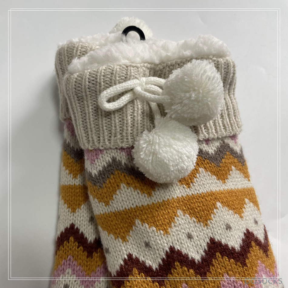 Wholesale fleece slipper socks knitted home socks snowman Cosy Double Layer Floor Socks