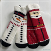 Wholesale cosy slipper socks knitted home socks snowman Cosy Double Layer Floor Socks Hot sale 