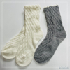 Customized hot sale cable sigle knitted socks fashion sock women sock soft and warm 