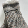 Wholesale color gray yarn cosy Knitted Slipper Home Socks Cosy Double Layer Thick Warm Sock cosy sock 