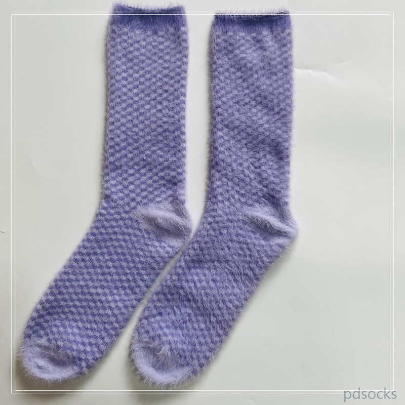 Wholesale Imitated mink cashmere knitted fashion socks soft and warm 