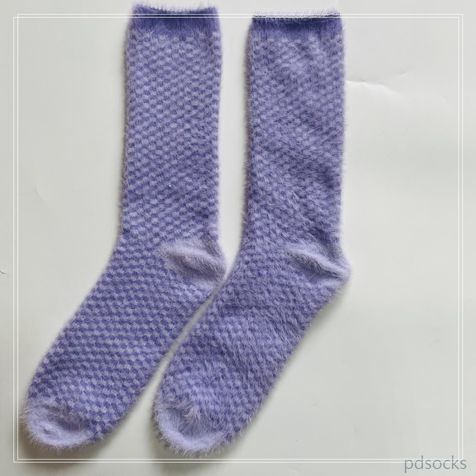 Wholesale Imitated mink cashmere knitted fashion socks soft and warm 