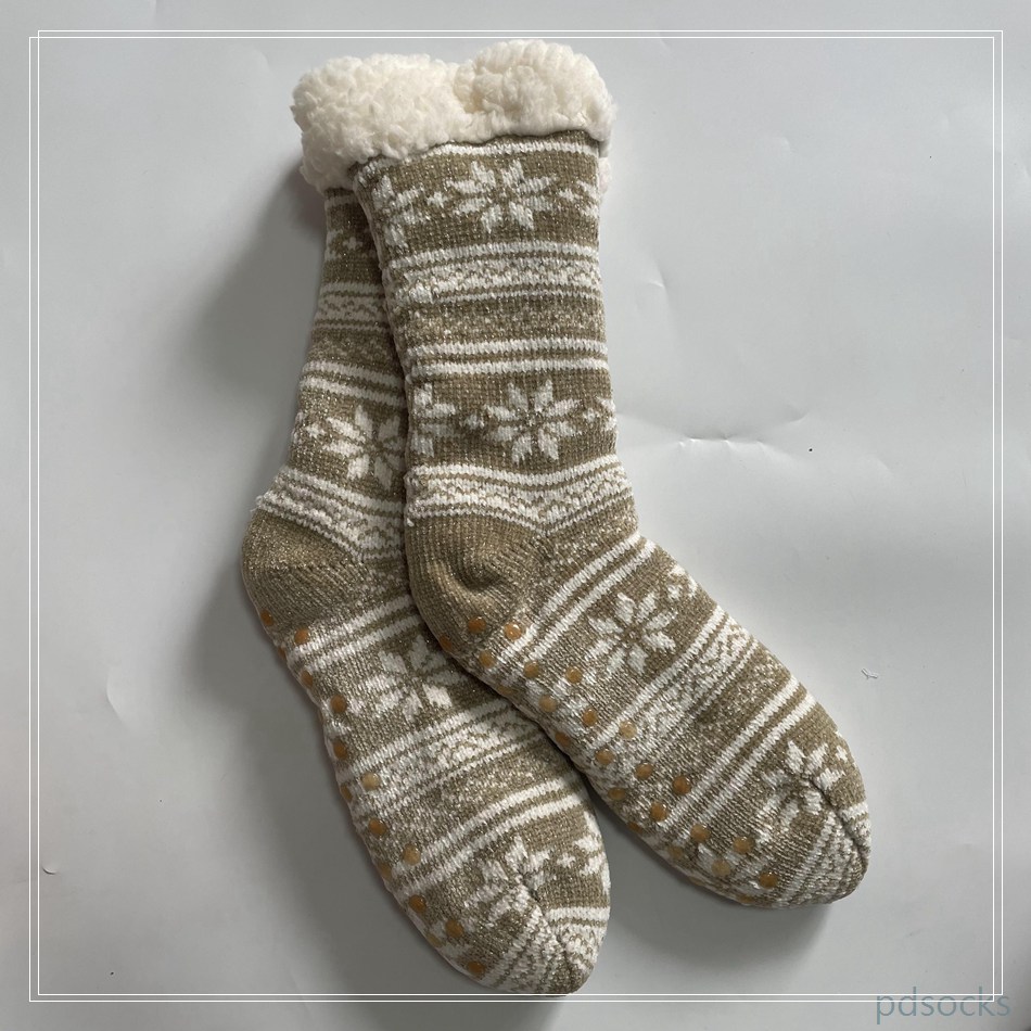 Wholesale chenille knitted Sherpa sock women home sock sleep knitted warm sock non-slipper floor socks