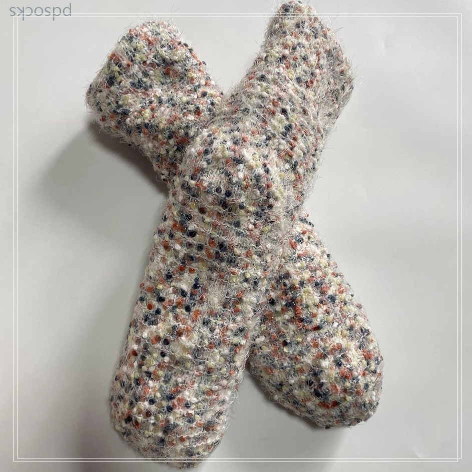 Wholesale kinckebocker yarn Sherpa Socks Double Layer Home Socks Non-slip Winter Floor Socks 