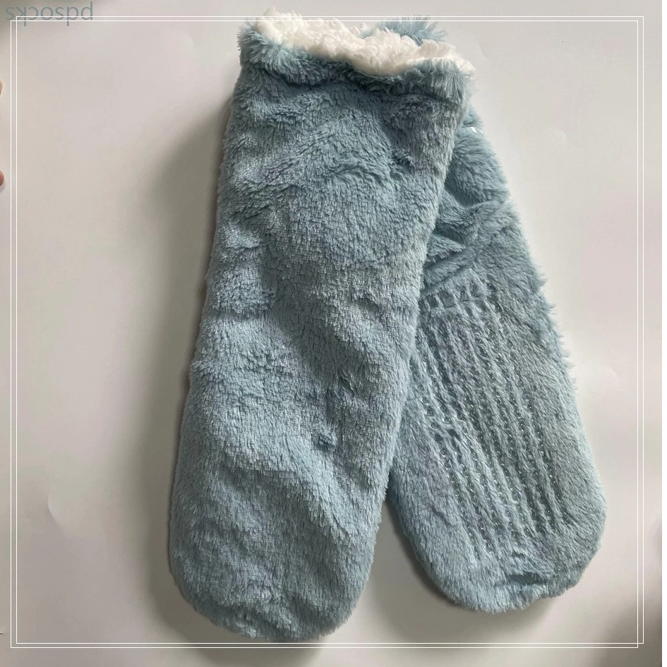 Wholesale hot sale fleece knitted home sock warm sock non-slipper floor socks