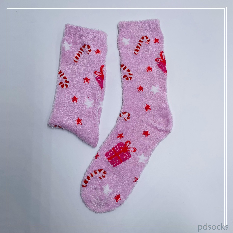 Wholesale long feather yarn Cosy Socks Home Socks fuzzy sock gift 
