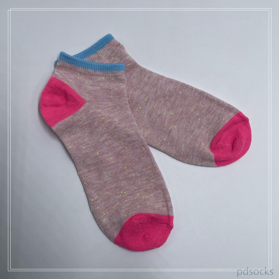 Wholesael girls ankle sport cotton socks fanshion color dots yarn cotton socks 