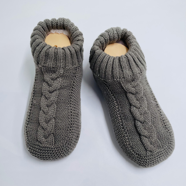 Wholesale home shoes Customized Slipper Sock Thermal Non-slip Floor Socks Knitted Shoes Hot Sale 