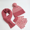 Wholesale 10% cashmere blend accessory set including gloves scarf and hat