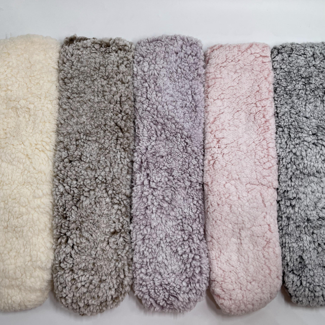 Wholesale colored cotton lining series sherpa thick cotton lining slipper socks